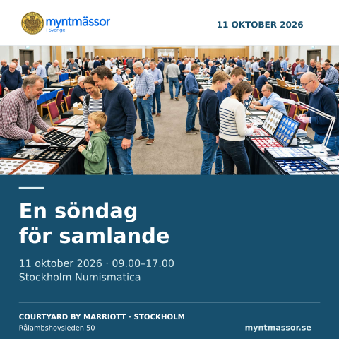 En söndag · för samlande · 11 oktober 2026 · 09.00–17.00 · Stockholm Numismatica
